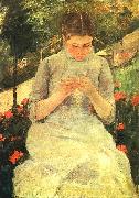 Girl Sewing Mary Cassatt